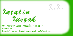 katalin kuszak business card